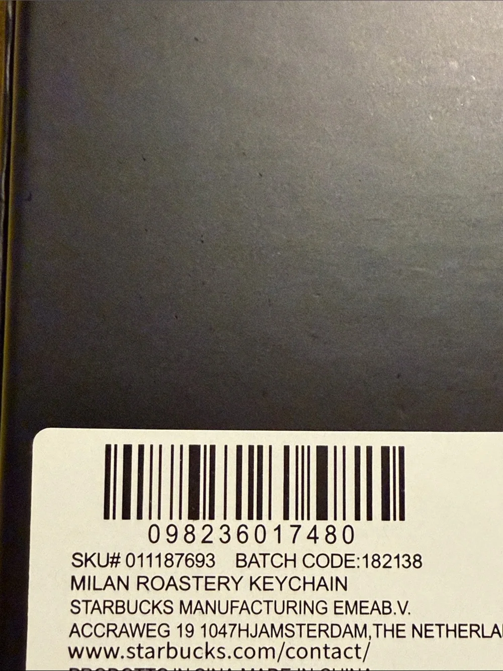 Starbucks Reserve Milano Roastery KeyChain New in Box Milan